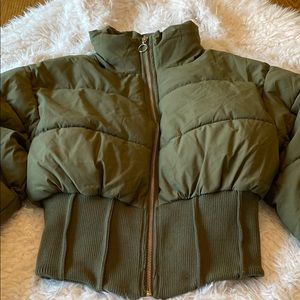 Olive Green Puffer Jacket